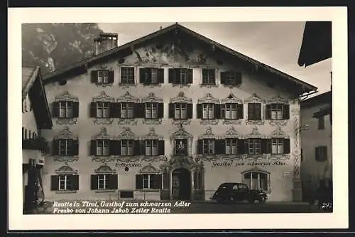 AK Reutte, Gasthaus zum schwarzen Adler