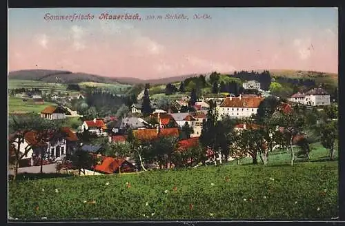 AK Mauerbach /N.-Oe., Ortsansicht von der Hügelwiese aus