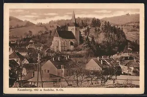 AK Kaumberg, Teilansicht mit Kirche