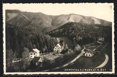 AK Ramsau /N.-Ö., Annental vor Bergpanorama
