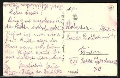 AK Mitterbach, Ortsansicht mit Gemeindealpe