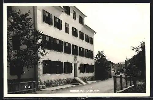 AK Mitterbach, Strassenpartie am Josefsheim