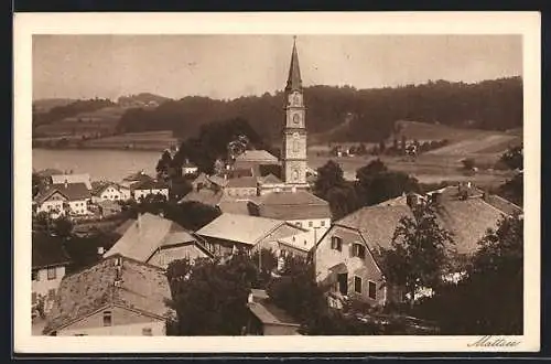 AK Mattsee, Ortsansicht mit Kirche