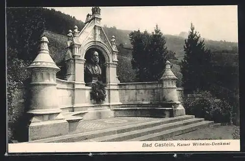 AK Bad Gastein, Kaiser Wilhelm-Denkmal