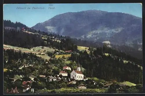 AK Dölsach /Pustertal, Ortsansicht mit Bergblick