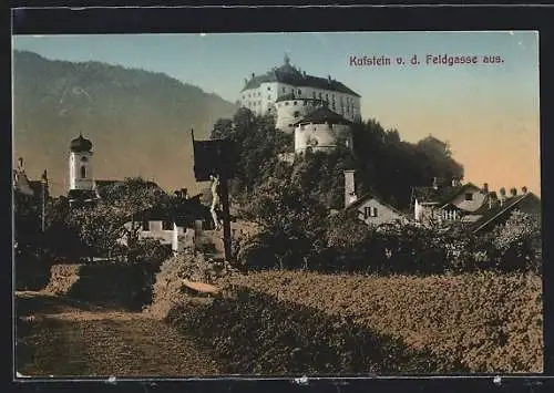 AK Kufstein, Blick v. d. Feldgasse auf den Ort