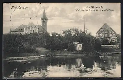 AK Kiel-Gaarden, Erholungs- u. Fischerhaus im Werftpark