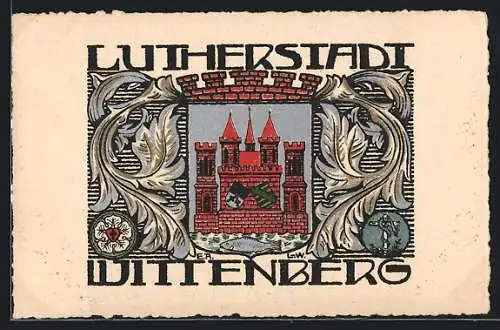 AK Wittenberg / Elbe, Das Wappen der Stadt Wittenberg