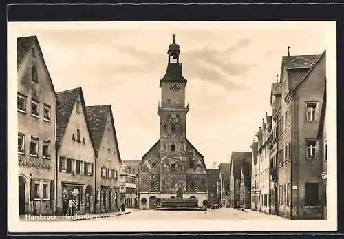 AK Hersbruck, Hindenburgplatz mit Rathaus