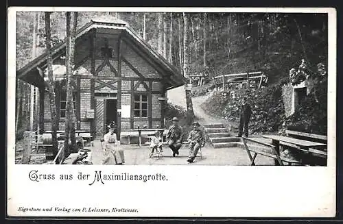 AK Neuhaus a. Pegnitz, Gasthaus Maximiliansgrotte