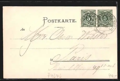 AK Gross-Sachsenheim, Blick zur Kirche, Ansicht vom Schloss