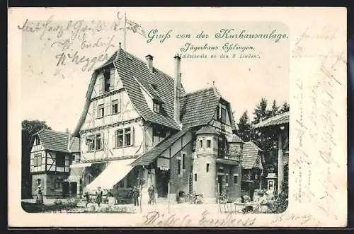 AK Esslingen / Neckar, Gasthof Jägerhaus mit Gartenlokal