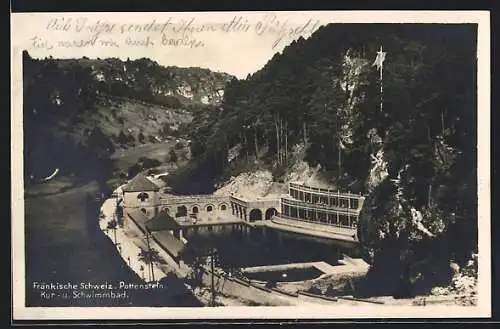 AK Pottenstein /Fränk. Schweiz, Kur-und Schwimmbad