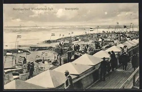 AK Westerland /Sylt, Tourismus am Strand