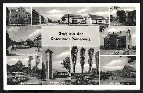AK Pinneberg, Richard-Köhnstrasse, Hans-Böckler-Siedlung, Luther-Kirche, Damm