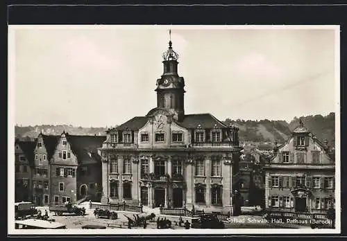 AK Schwäbisch Hall, Rathaus mit Leuten