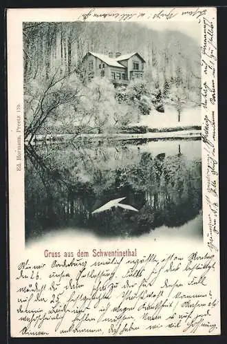 AK Schwentinethal, Haus am See im Winter