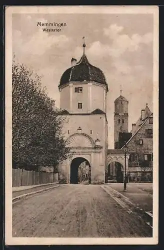 AK Memmingen, Blick durch das Westertor