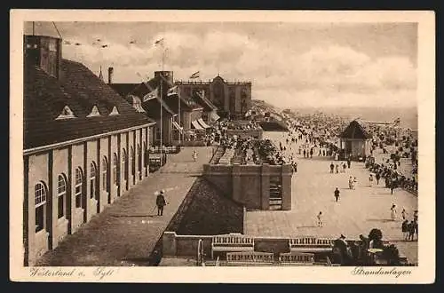 AK Westerland a. Sylt, Blick auf die Strandanlagen