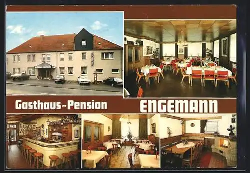 AK Kleinenberg / Eggegebirge, Gasthaus-Pension und Restaurant Engemann, Hauptstrasse 40