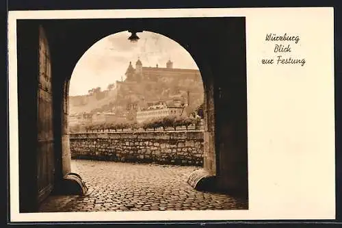 AK Würzburg, Blick zur Festung