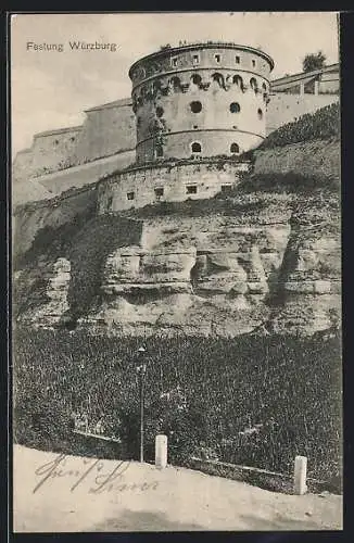 AK Würzburg, Blick zur Festung