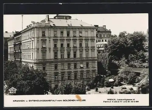 AK Wien, Staatsbeamtenspital der österreichischen Gesellschaft vom Goldenen Kreuz, Lazarettgasse 16