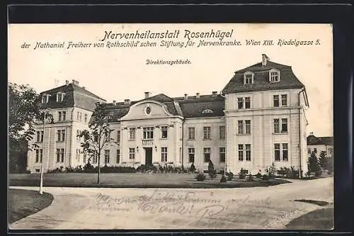 AK Wien, Nervenheilanstalt Rosenhügel, Direktionsgebäude, Riedelgasse 5