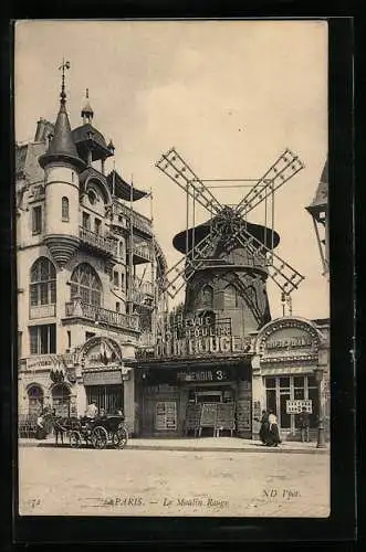 AK Paris, Moulin Rouge, Blick zum Eingang