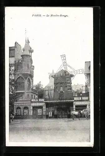 AK Paris, Blick auf die Moulin Rouge