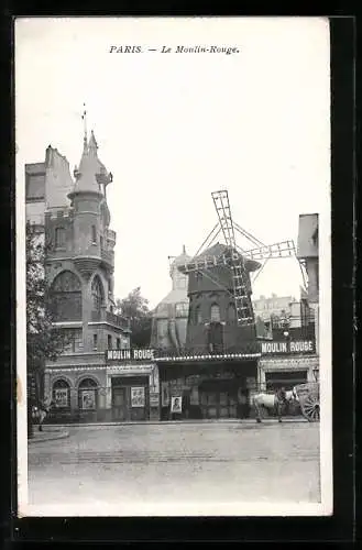 AK Paris, Le Moulin Rouge, Motiv der Windmühle
