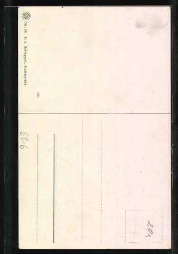 Künstler-AK Junge Mutter mit ihrem Baby