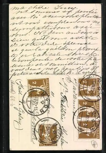 AK Junge Frau gibt ihrem Kind die Flasche, Mutterglück