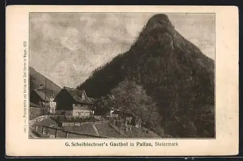 AK Palfau /Steiermark, G. Scheiblechner`s Gasthof am spitzen Berg