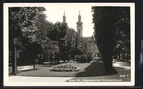 AK Wien, Grünanlage am Allgemeinen Krankenhaus