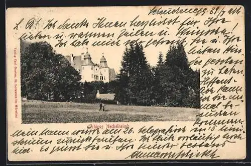 AK St. Lorenzen im Mürztal, Blick auf das Schloss Nechelheim