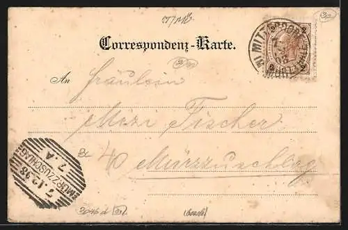 AK Veitsch, Ortsansicht mit der Kirche