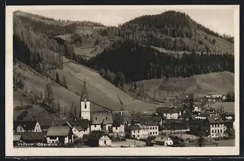 AK Veitsch /Oberstmk., Ortsansicht mit zentraler Kirche