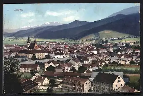 AK Leoben, Blick über die Dächer des Ortes