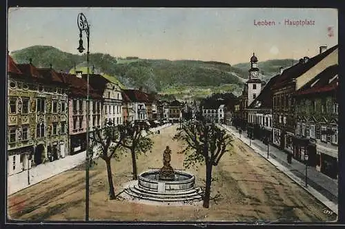 AK Leoben, Ansicht des Hauptplatz