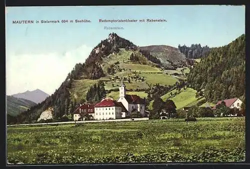 AK Mautern /Steiermark, Redemptoristenkloster mit Rabenstein