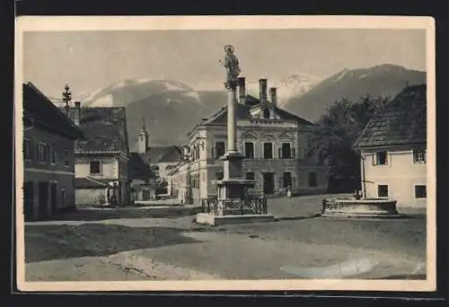 AK Mautern /Steiermark, Denkmal am Hauptplatz