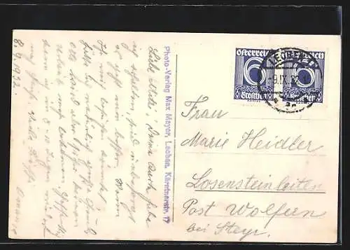 AK Leoben, Bahnhofbrücke und Kirche