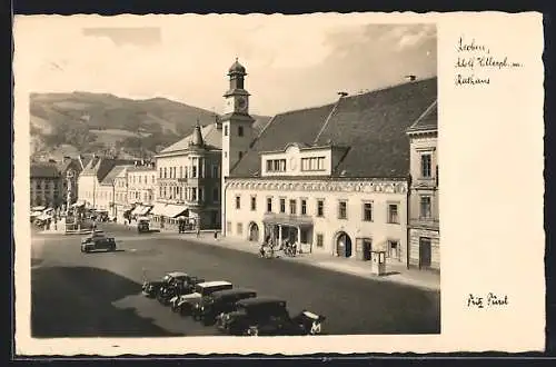 AK Leoben, Der platz mit dem Rathaus