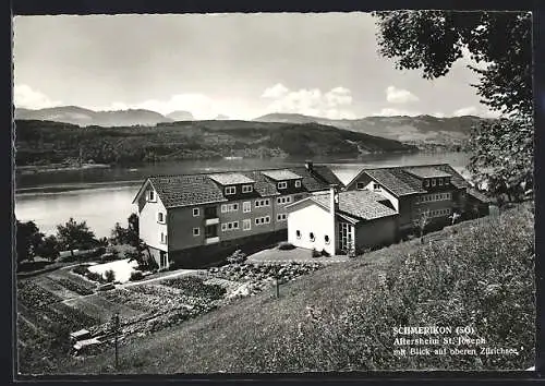 AK Schmerikon, Altersheim St. Joseph mit Blick auf oberen Zürichsee