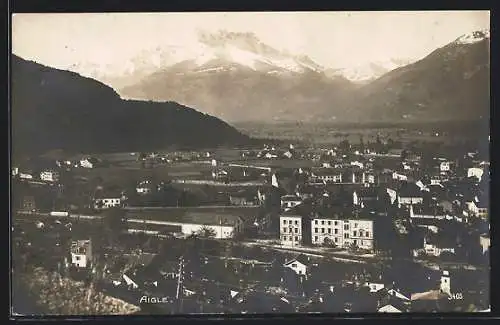 AK Aigle, Ortsansicht aus der Vogelschau