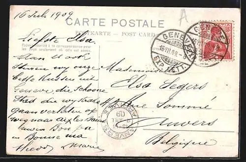 AK Genève, La rade et le Jardin Anglais