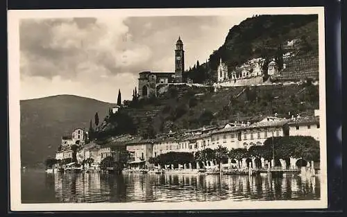 AK Morcote, Lago di Lugano, Partie am Hafen