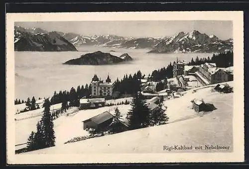 AK Rigi, Kaltbad mit Nebelmeer