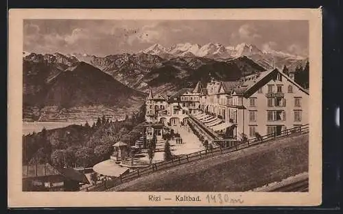 AK Rigi-Kaltbad, Ortspartie mit Hotel